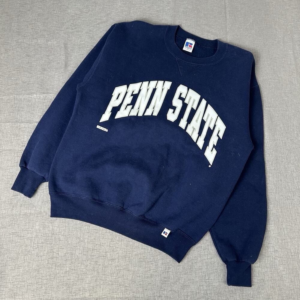 Vintage Penn State Russell Athletic Size Medium USA Made Navy Arc Logo